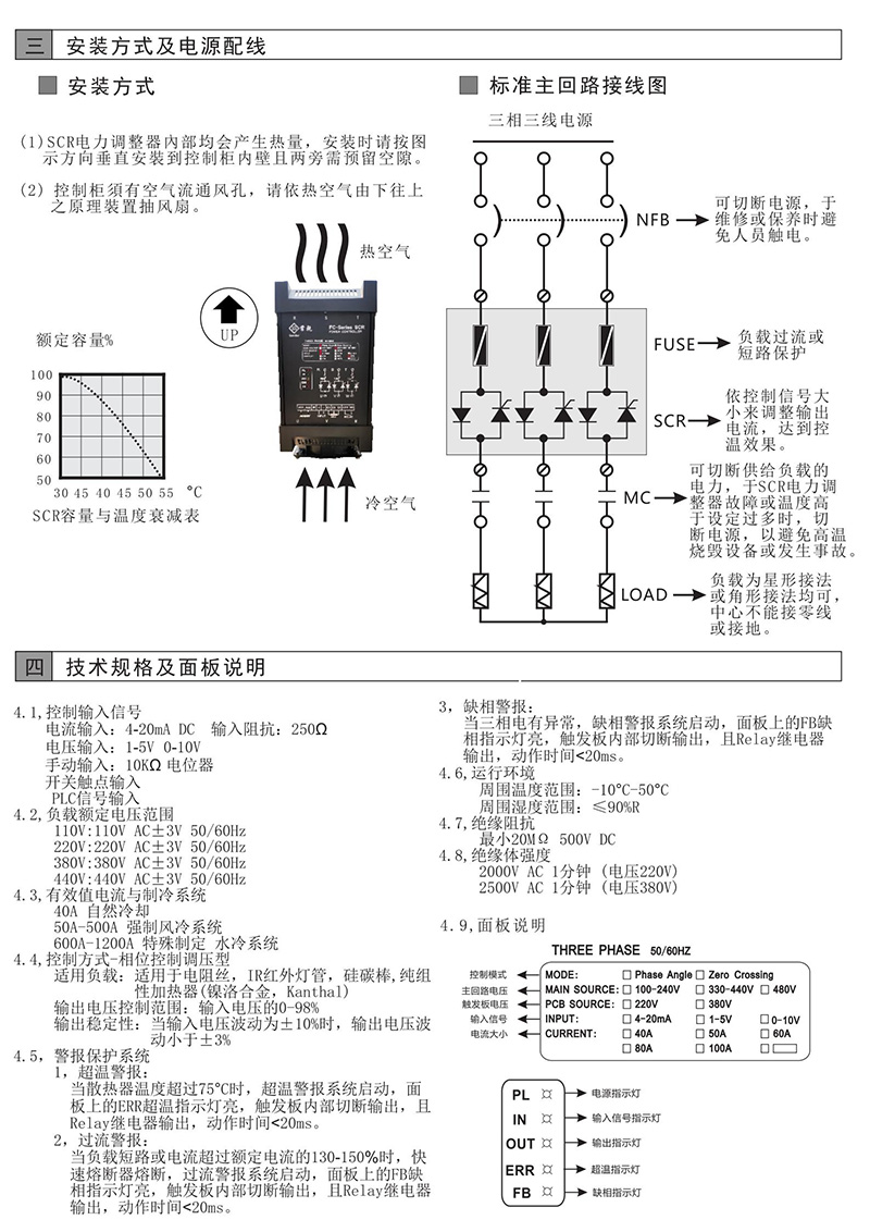 東莞常乾F(xiàn)C-SCR 三相調(diào)功器 080A 電力調(diào)節(jié)器 調(diào)功器(圖2)